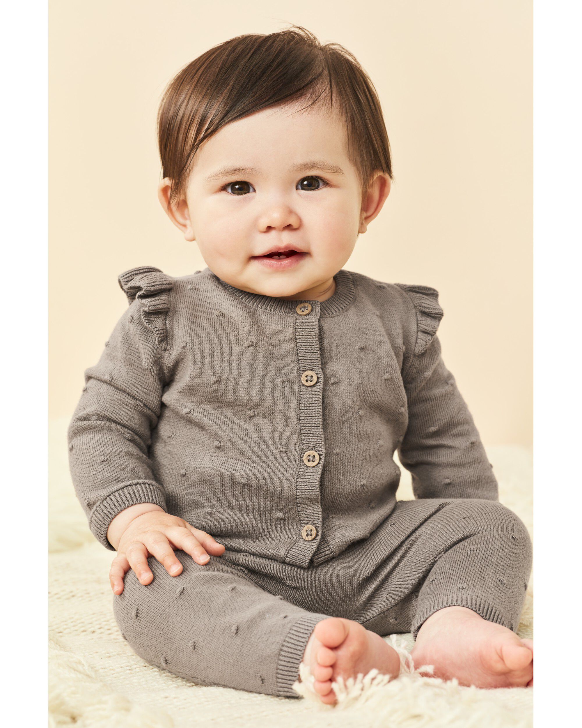 Baby 2 Piece Button Front Cardigan Pant Set